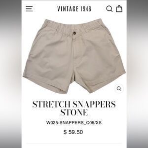 Vintage 1946 Stone Stretch Shorts Medium